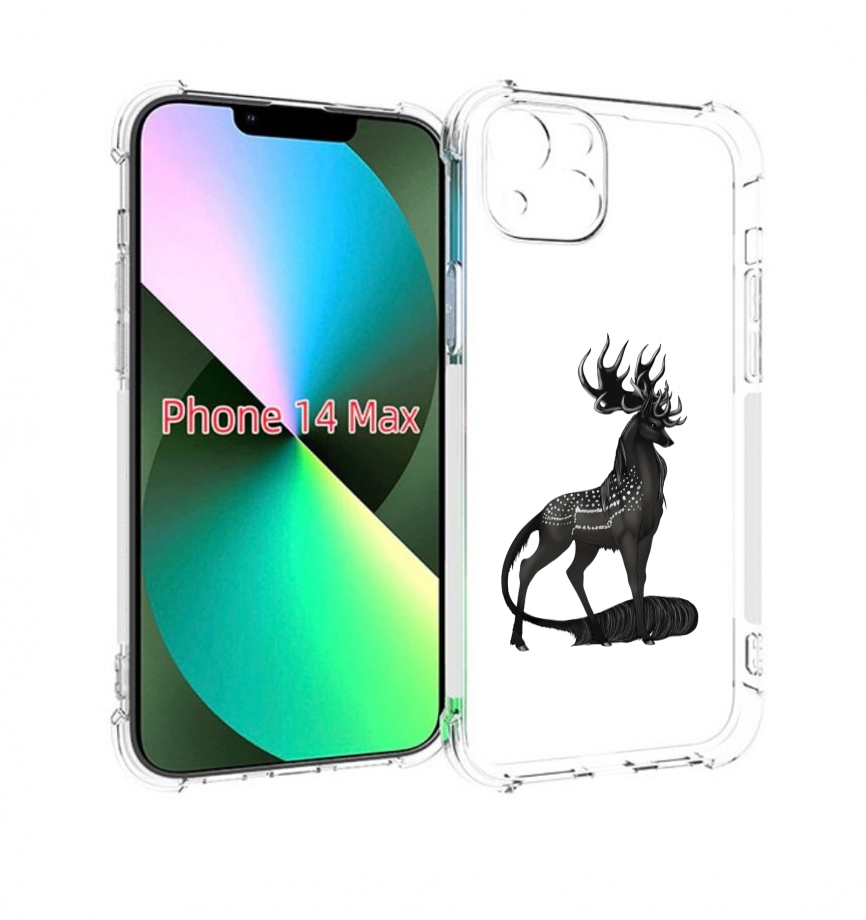 

Чехол MyPads красивый-черный-олень для iPhone 14 Plus (6.7), Прозрачный, Tocco