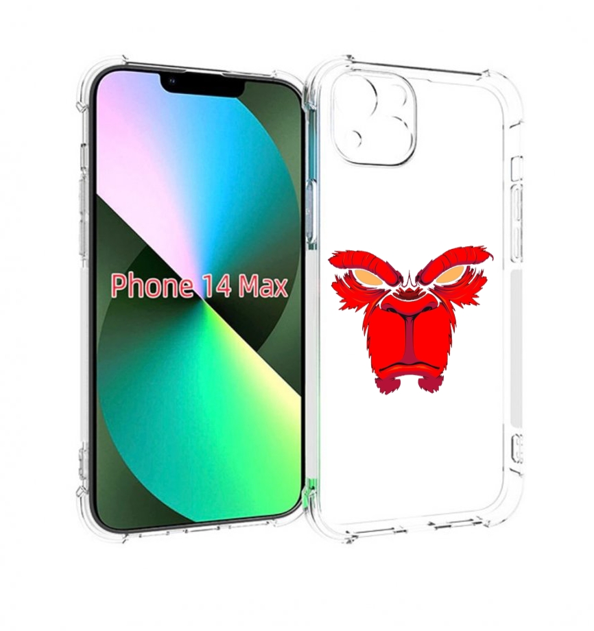 

Чехол MyPads красная обезьяна в темноте для iPhone 14 Plus (6.7), Прозрачный, Tocco