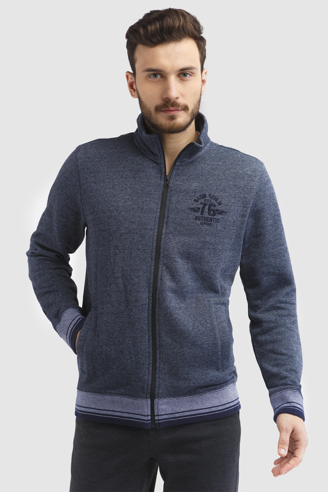 

Толстовка мужская Baon B610508 синяя 3XL, B610508