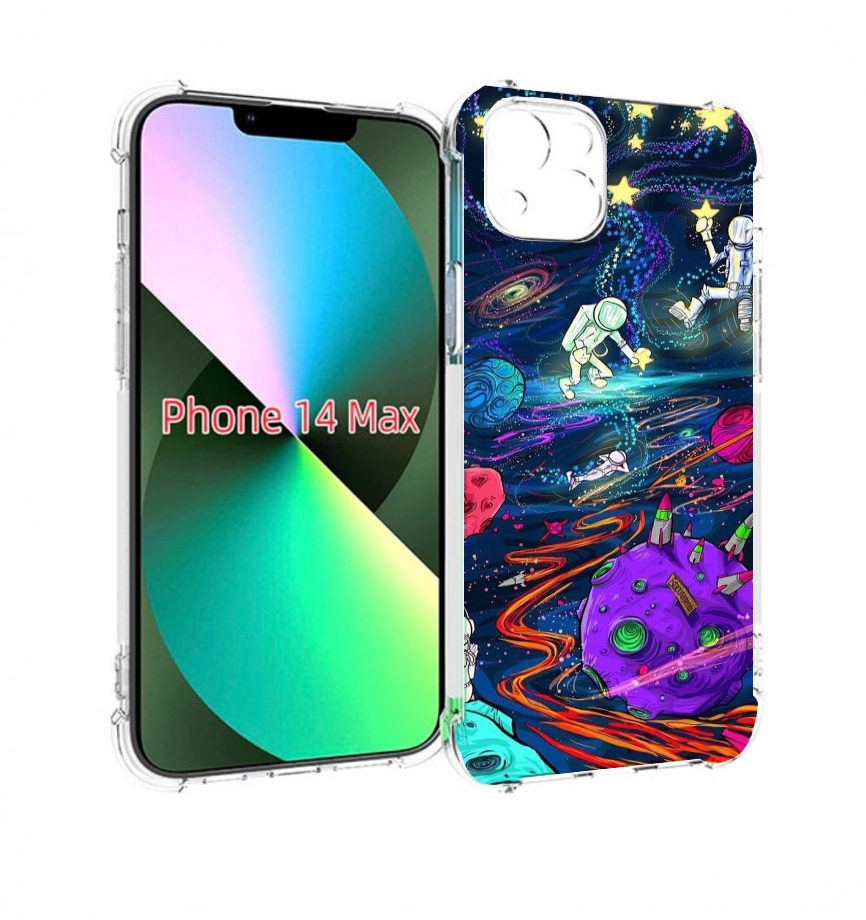 

Чехол MyPads красочный космос для iPhone 14 Plus (6.7), Прозрачный, Tocco
