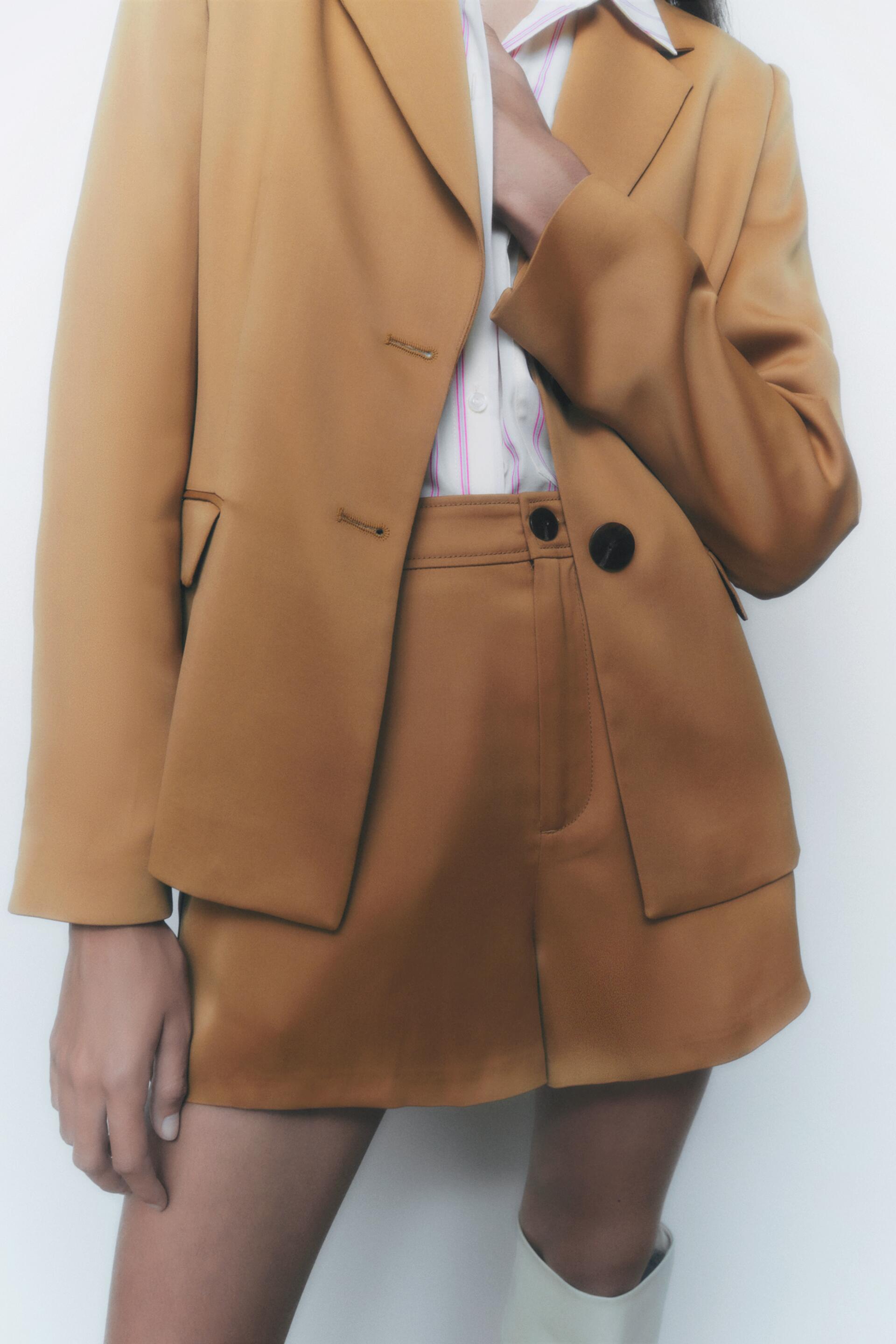 

Шорты женские ZARA 08757607 коричневые XS (доставка из-за рубежа), 08757607