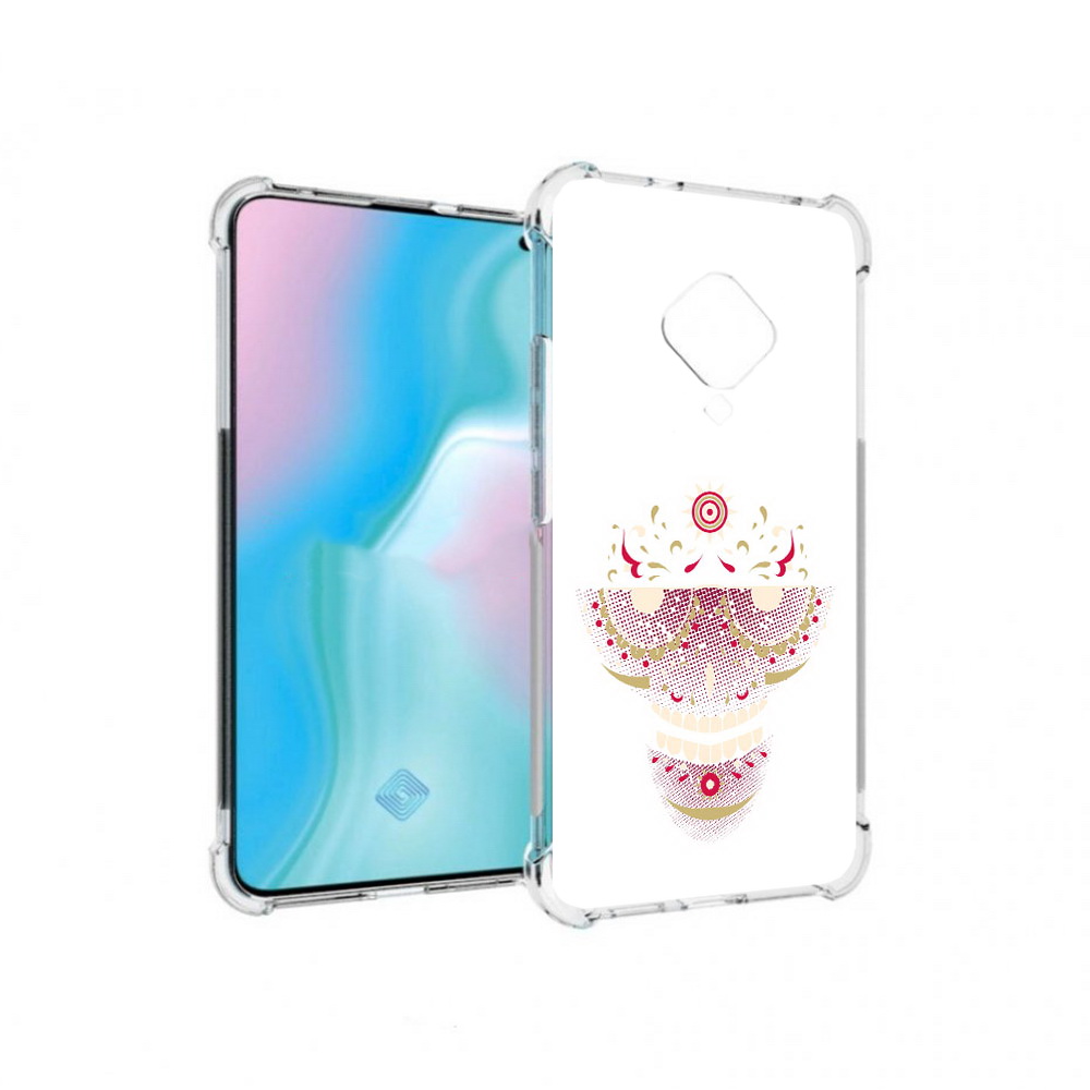 

Чехол MyPads Tocco для Vivo S5 карнавальный скелет абстракция (PT226962.406.386), Прозрачный, Tocco