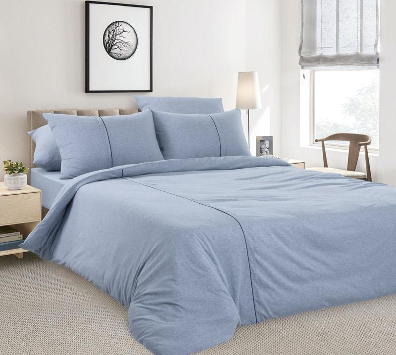 Комплект постельного белья Женьшень 2-спальный хлопок серый