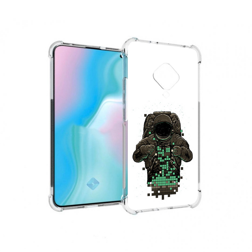 

Чехол MyPads Tocco для Vivo S5 космонавт с пикселями (PT226962.406.394), Прозрачный, Tocco