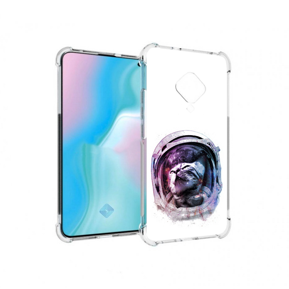 

Чехол MyPads Tocco для Vivo S5 кот в шлеме (PT226962.406.396), Прозрачный, Tocco