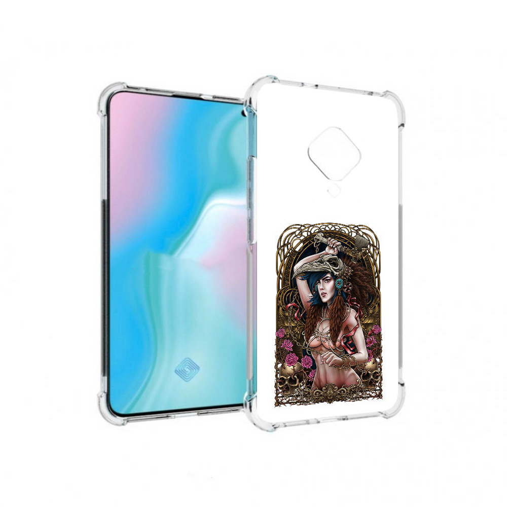 

Чехол MyPads Tocco для Vivo S5 красивая девушка рисунок (PT226962.406.407), Прозрачный, Tocco