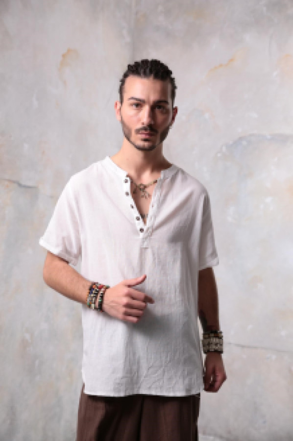 

Рубашка мужская Saman Butik 19292 белая S (доставка из-за рубежа), Белый, 19292