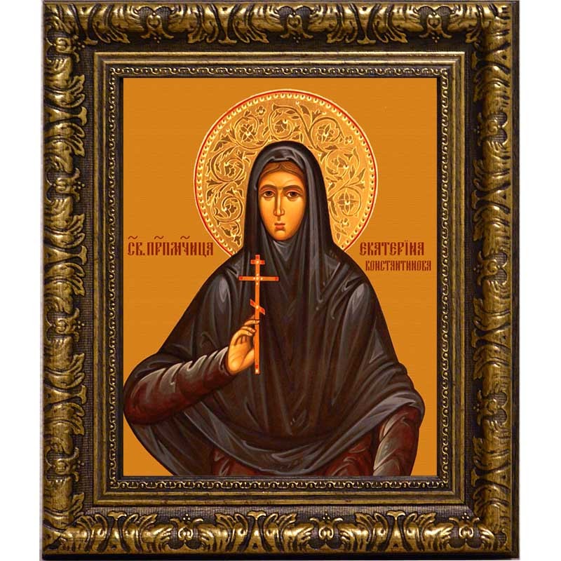 

Екатерина Константинова, послушница, преподобномученица. Икона на холсте.