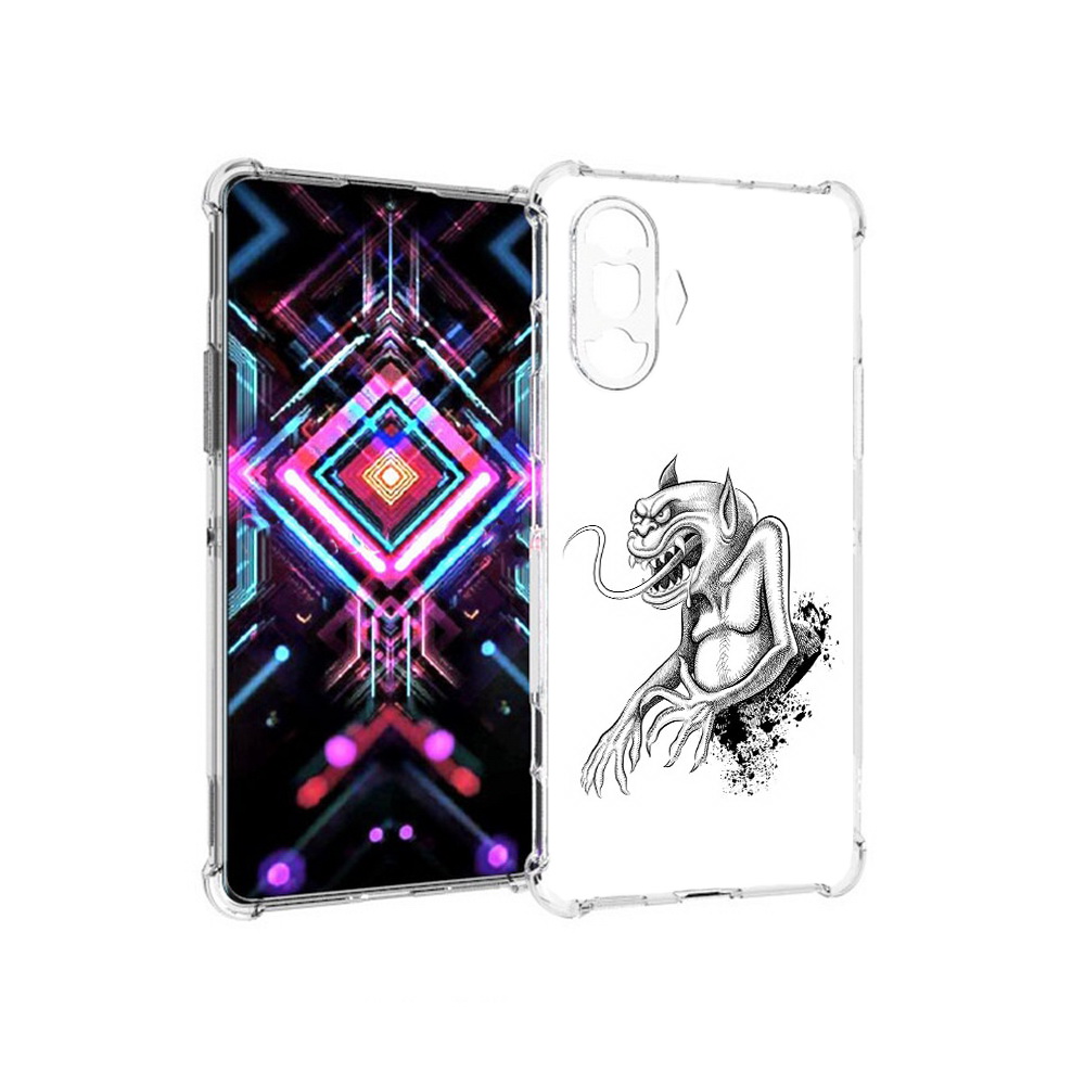 

Чехол MyPads Tocco для Xiaomi Poco F3 GT чорт (PT172450.277.692), Прозрачный, Tocco