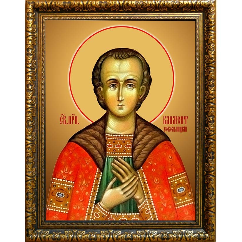 

Климент Алфанов, Сокольницкий, Новгородский преподобный. Икона на холсте.