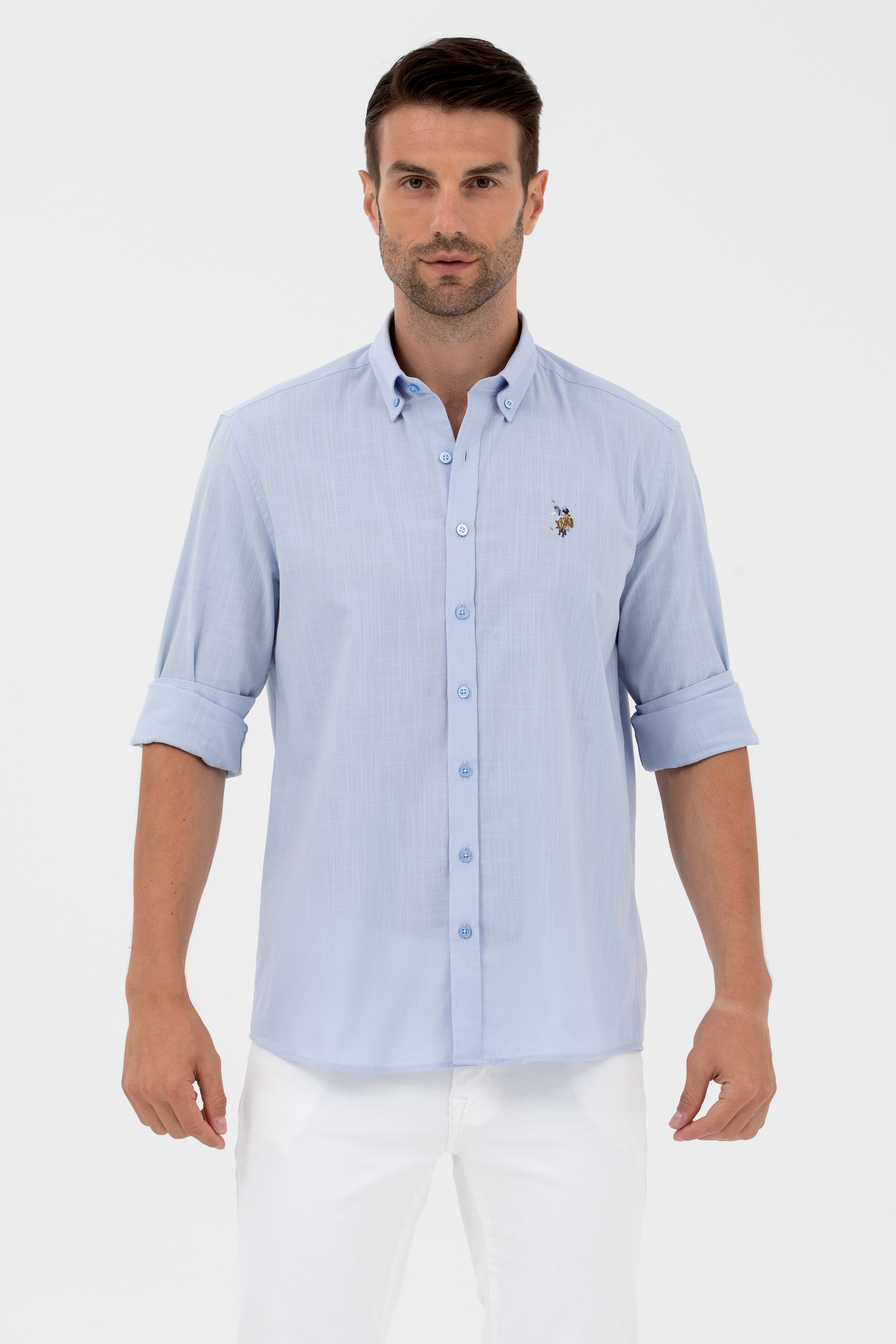 Рубашка мужская U.S. POLO Assn. G081GL004-000-1570318-ENZOGL023Y голубая 2XL