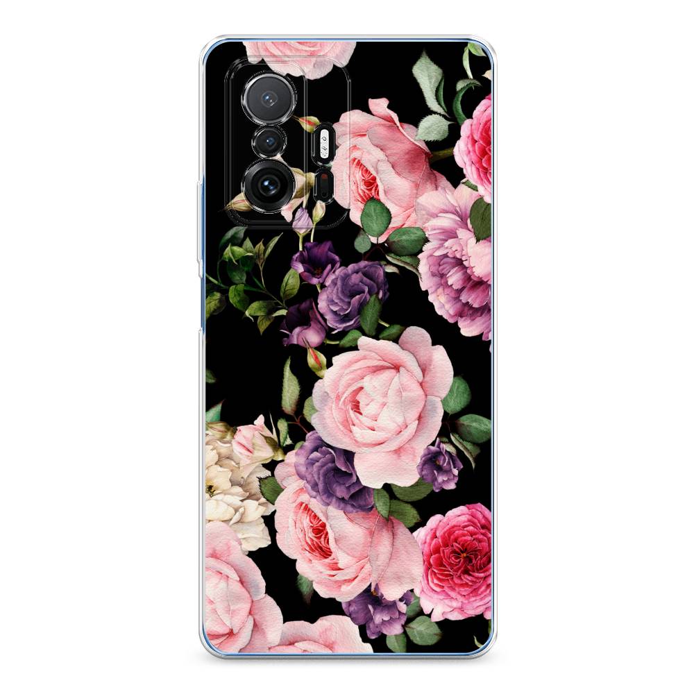 

Чехол Awog на Xiaomi Mi 11T "Пионы на черном", Разноцветный, 311250-8