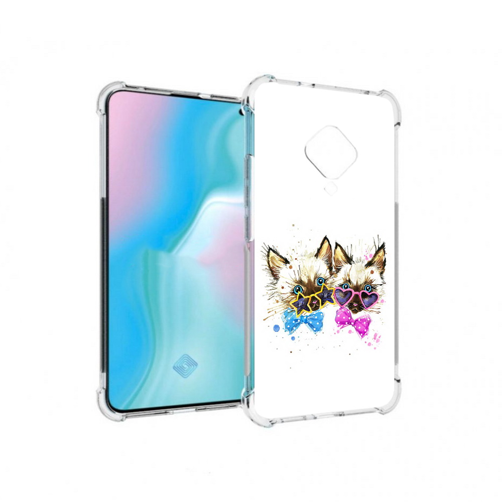 

Чехол MyPads Tocco для Vivo S5 милые котята (PT226962.406.474), Прозрачный, Tocco
