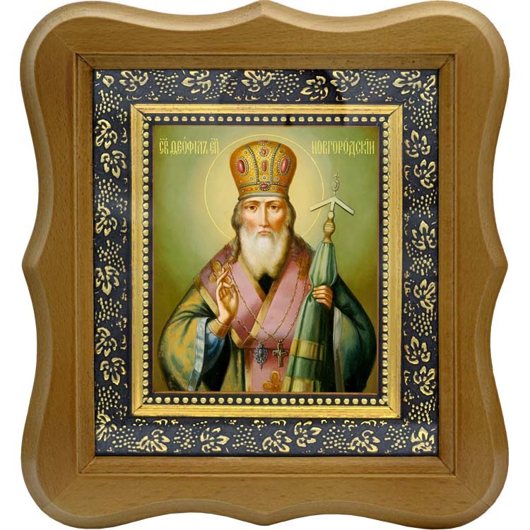 

Феофил Печерский, Новгородский, преподобный архиепископ. Икона на холсте.