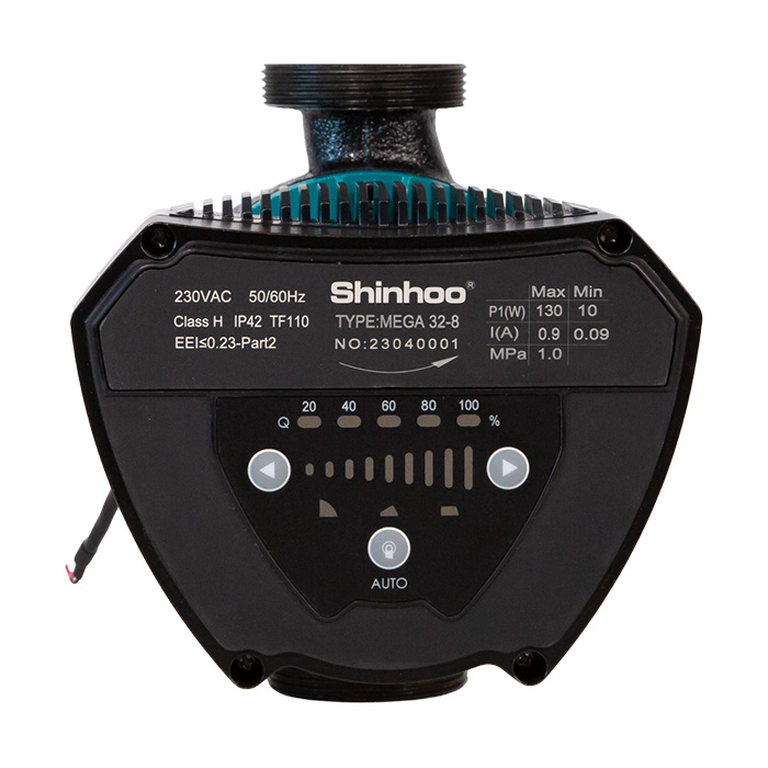 Насос циркуляционный Shinhoo MEGA 32-8 180мм 8-130Вт 1x230В 50Гц (с гайками)