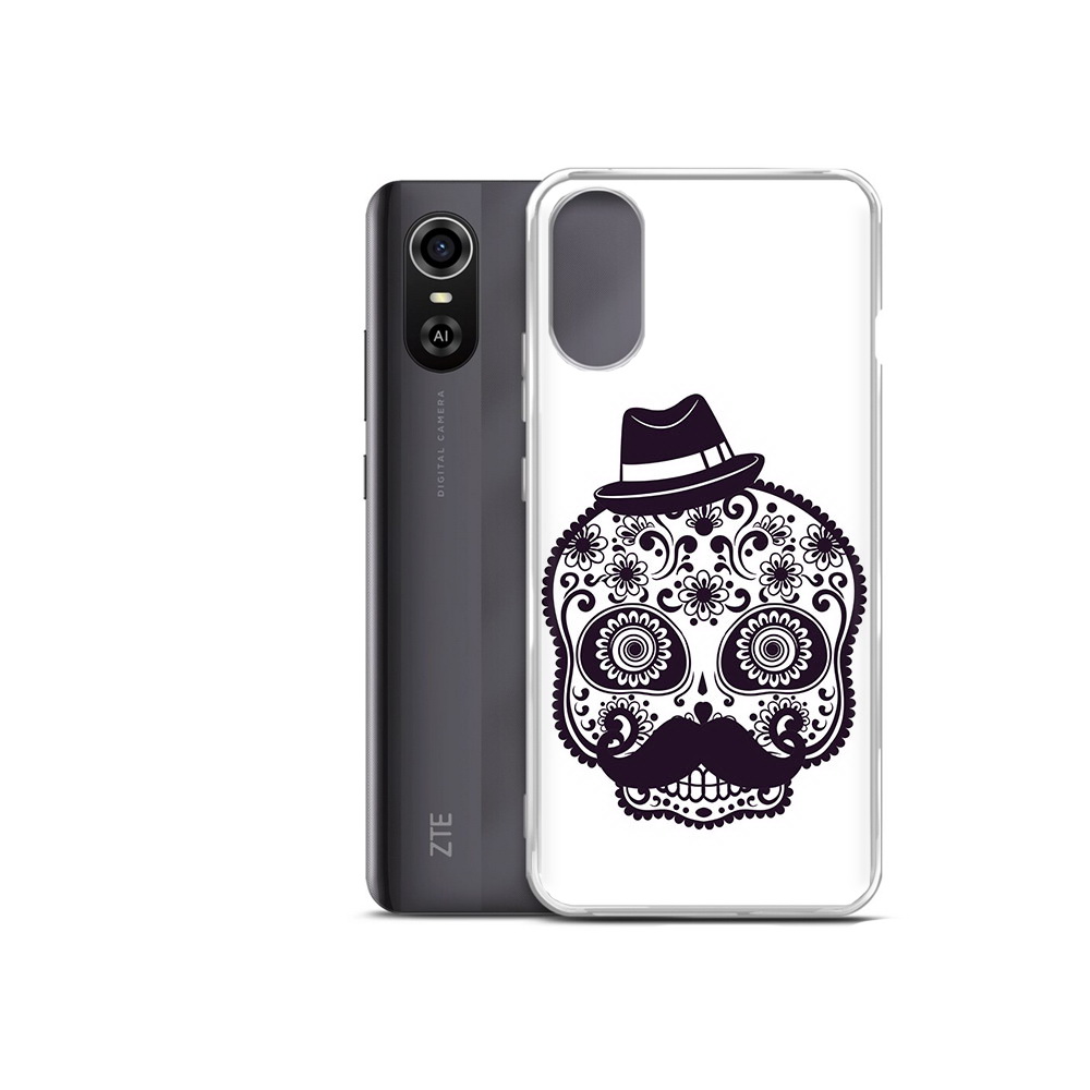 

Чехол MyPads Tocco для ZTE Blade A31 Plus разрисованный скелет (PT226943.475.575), Прозрачный, Tocco