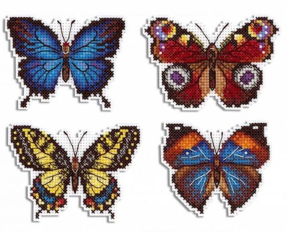 фото Набор для вышивания жар-птица (мп-студия) «яркие бабочки», р-485