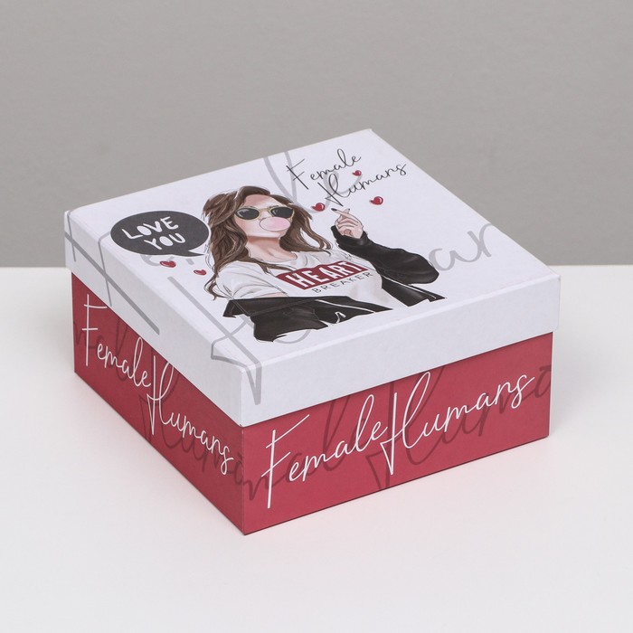 

Подарочная коробка LOVE YOU,квадратная ,19 х 19 х 12 см, Разноцветный