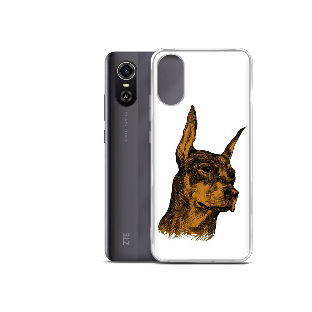 Чехол MyPads Tocco для ZTE Blade A31 Plus скетч доберман (PT226943.475.605)