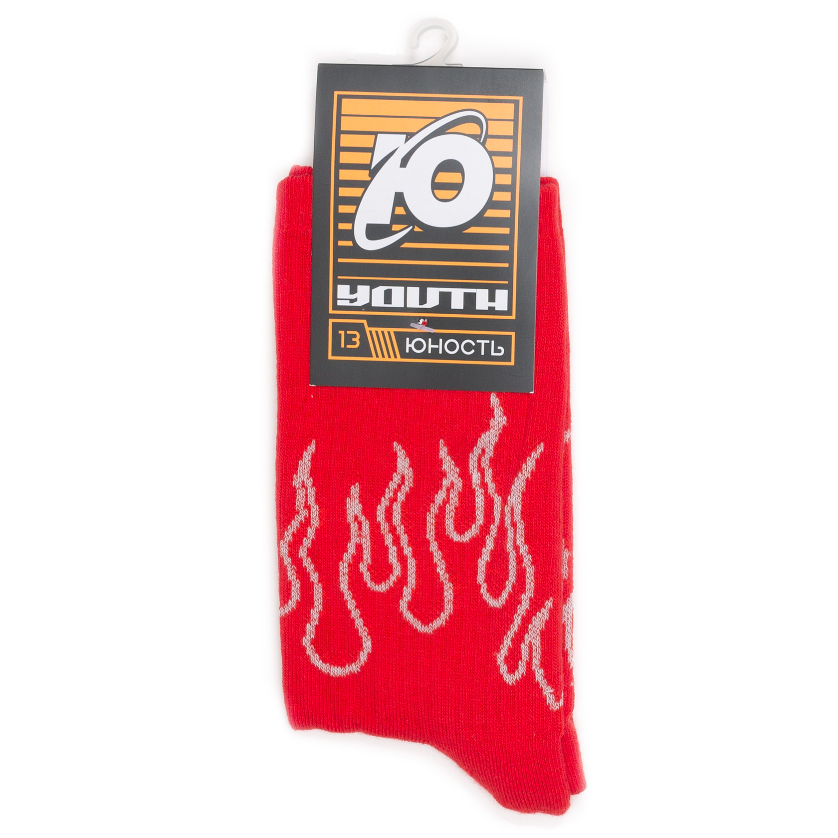 Носки унисекс Юность Yunos Socks Fire красный 41-45