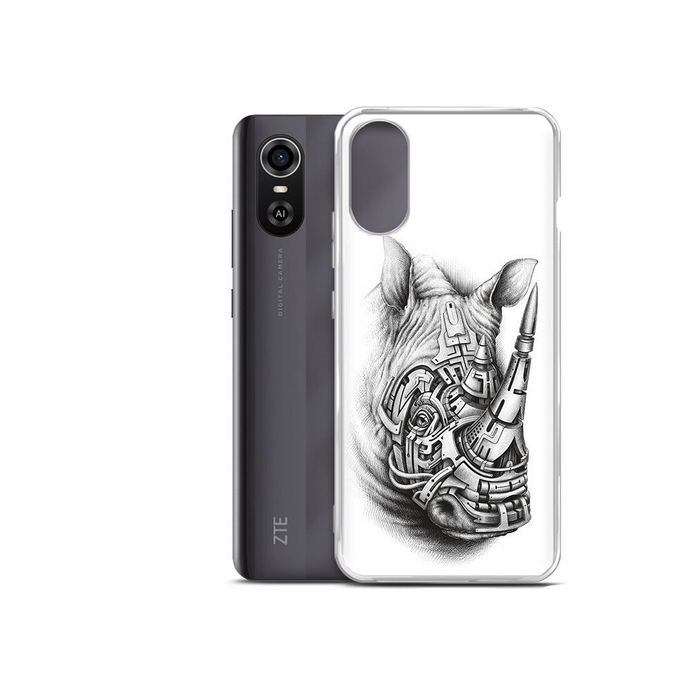 

Чехол MyPads Tocco для ZTE Blade A31 Plus стальной носорог (PT226943.475.620), Прозрачный, Tocco