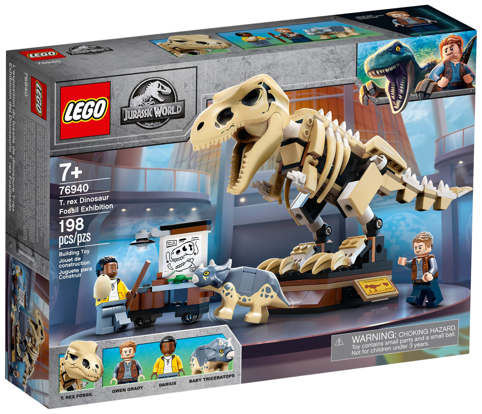 фото Конструктор lego jurassic world 76940 скелет тираннозавра на выставке