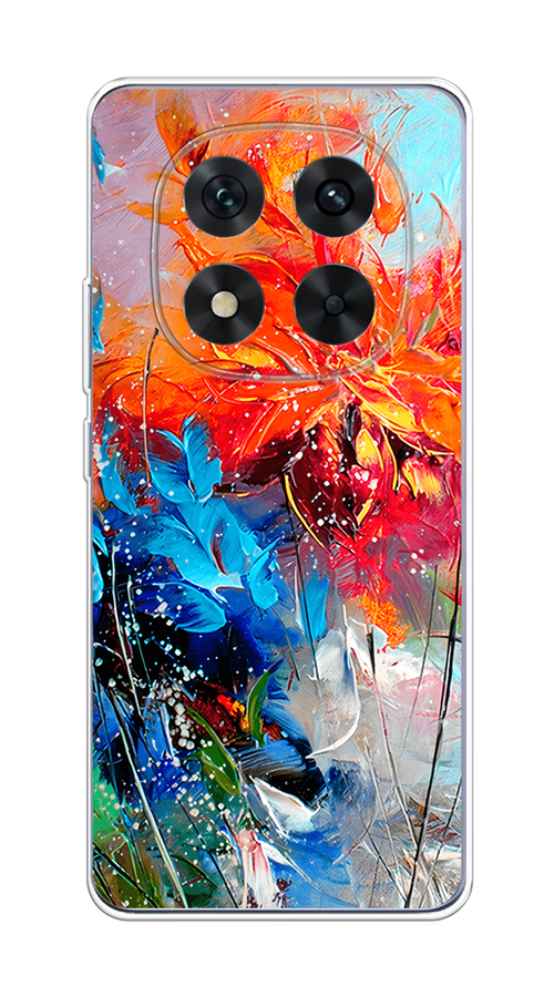 

Чехол на Xiaomi Redmi Note 14 Pro 5G Абстрактные цветы, Оранжевый;синий, 323950-1