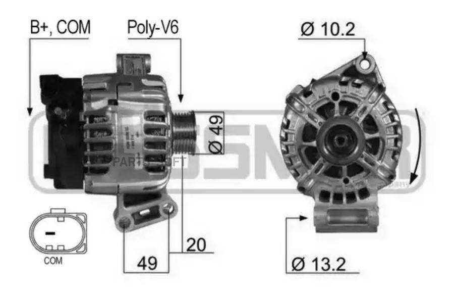 

Генератор Ford Focus Iii, Mondeo Iv 1.6 Era 210430 Era арт. 210430