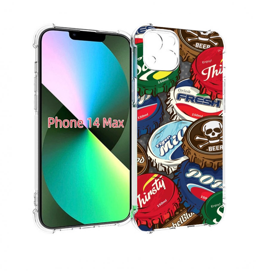 

Чехол MyPads крышки от баночек для iPhone 14 Plus (6.7), Прозрачный, Tocco