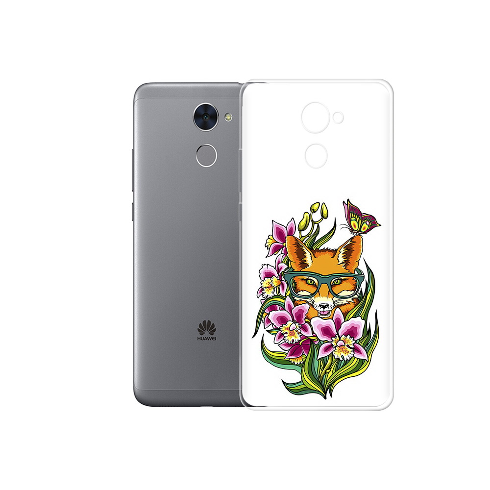 

Чехол MyPads Tocco для Huawei Enjoy 7 Plus Лиса в цветах (PT74186.70.108), Прозрачный, Tocco