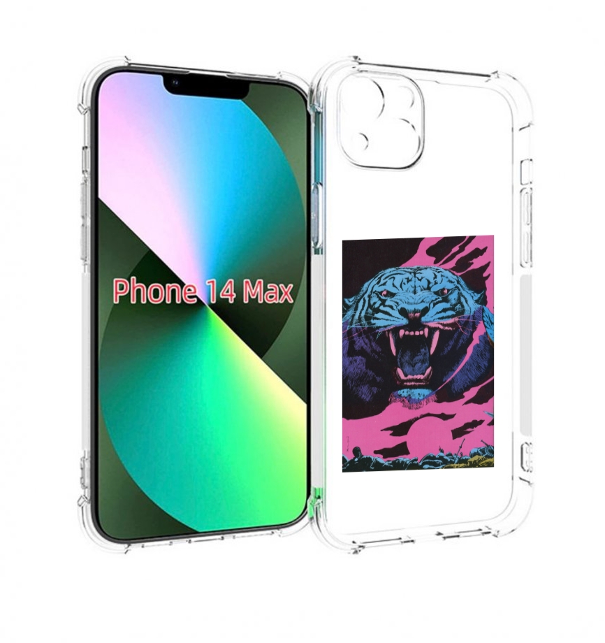 

Чехол MyPads лев с розовыми зубами для iPhone 14 Plus (6.7), Прозрачный, Tocco