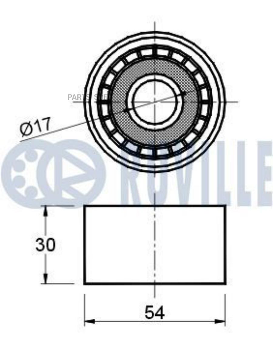 

Ролик Руч.Ремня Mercedes W220,221,204,211,Sprinter Ruville арт. 540835