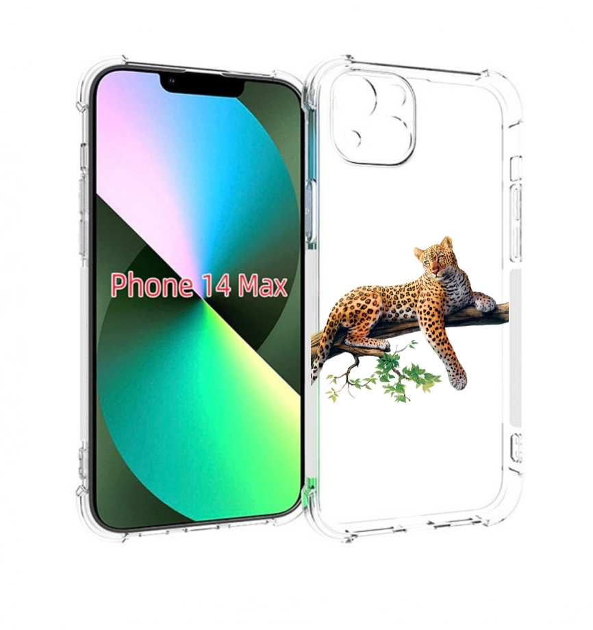 

Чехол MyPads леопард-на-дереве детский для iPhone 14 Plus (6.7), Прозрачный, Tocco
