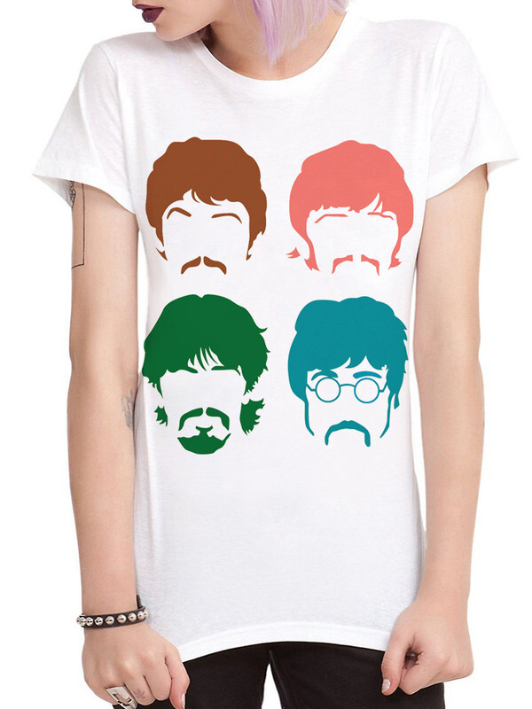 

Футболка женская Design Heroes Рок Группа The Beatles белая 2XL, Рок Группа The Beatles