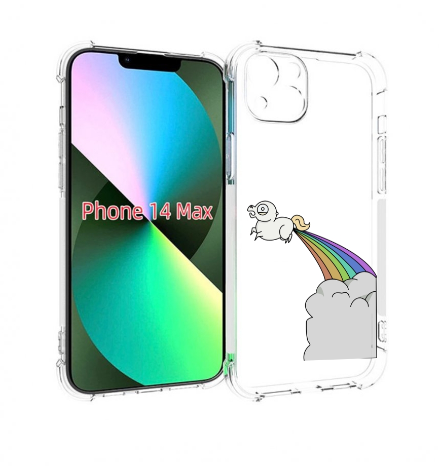 

Чехол MyPads летающее-пони детский для iPhone 14 Plus (6.7), Прозрачный, Tocco