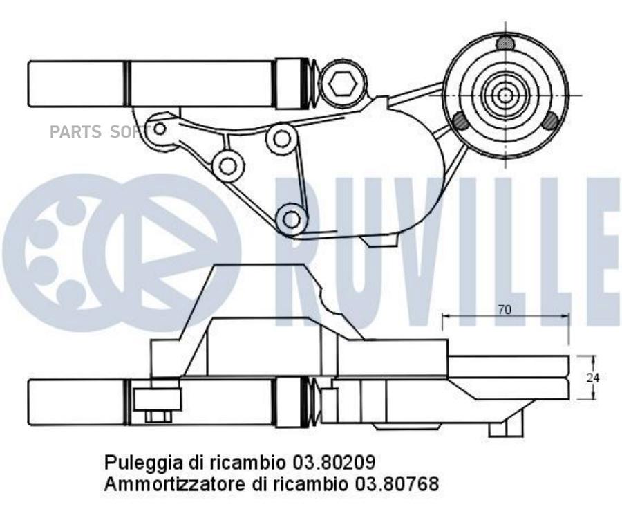 

Ролик Руч.Ремня С Натяжителем Vw/Audi/Skoda 1.9tdi Ruville арт. 540901
