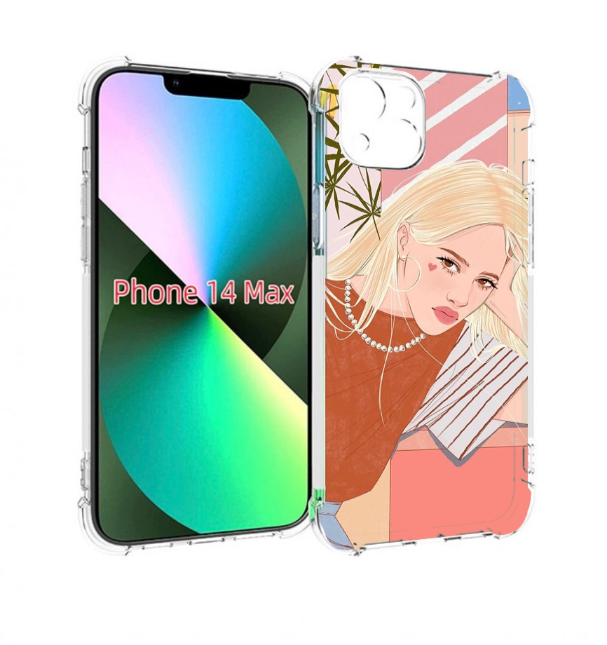 

Чехол MyPads летняя-девочка женский для iPhone 14 Plus (6.7), Прозрачный, Tocco