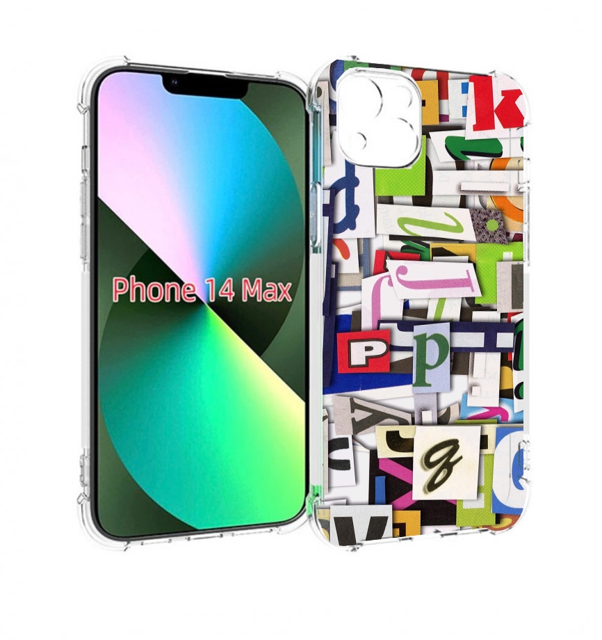 

Чехол MyPads ломанные-буквы для iPhone 14 Plus (6.7), Прозрачный, Tocco