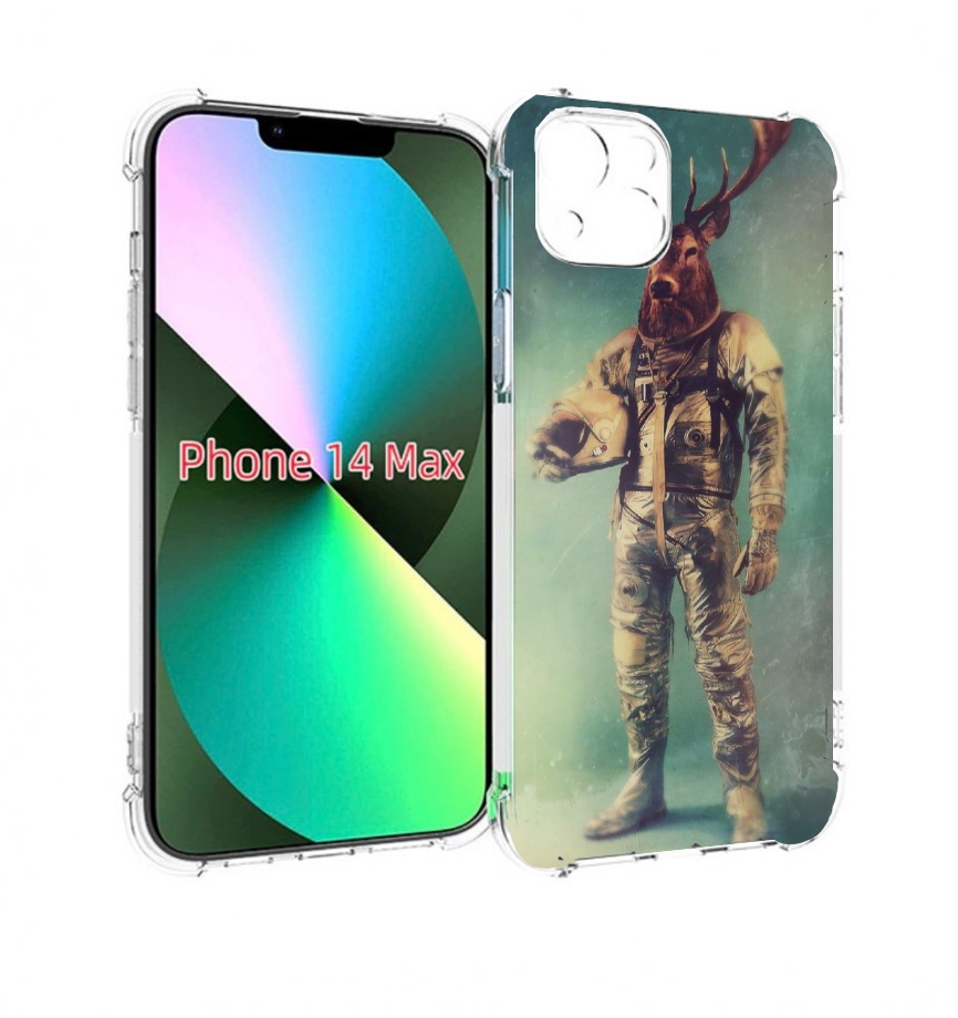 

Чехол MyPads лось космонавт для iPhone 14 Plus (6.7), Прозрачный, Tocco