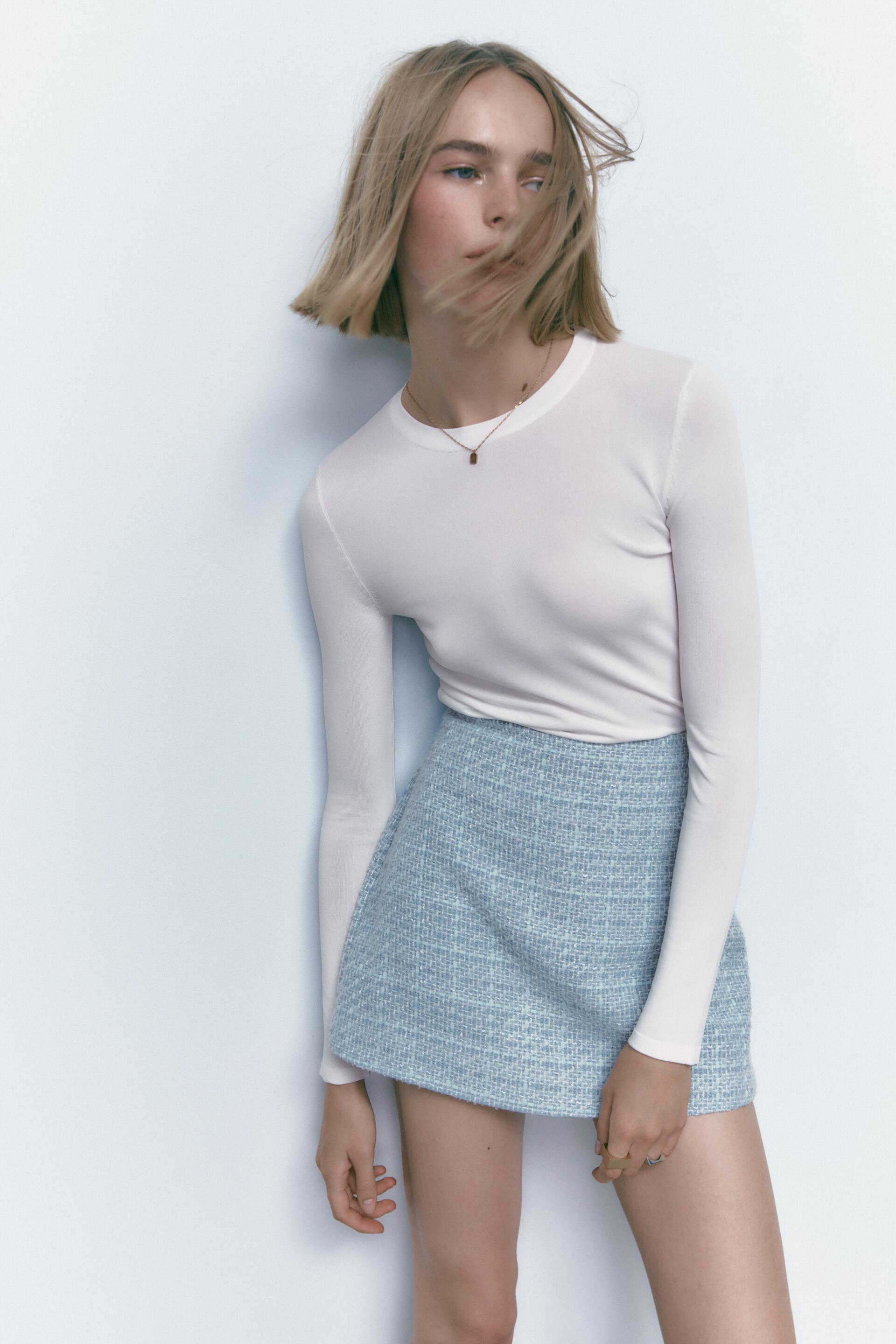 

Шорты женские ZARA 09006220 голубые M (доставка из-за рубежа), 09006220