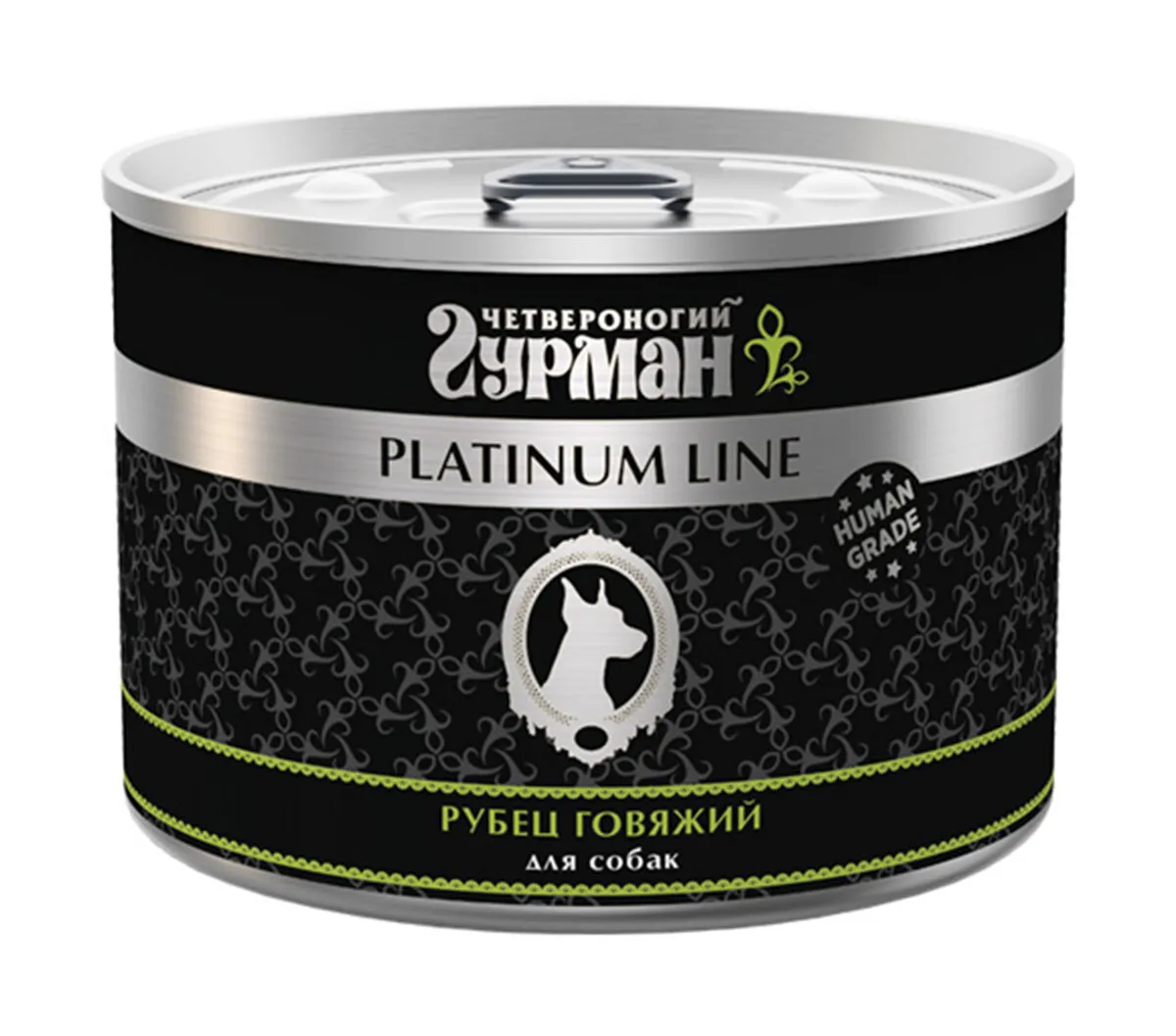 Влажный корм для собак Четвероногий Гурман Platinum line, рубец говяжий, 525 гр.