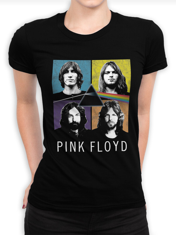 фото Футболка женская design heroes pink floyd - пинк флойд черная xs