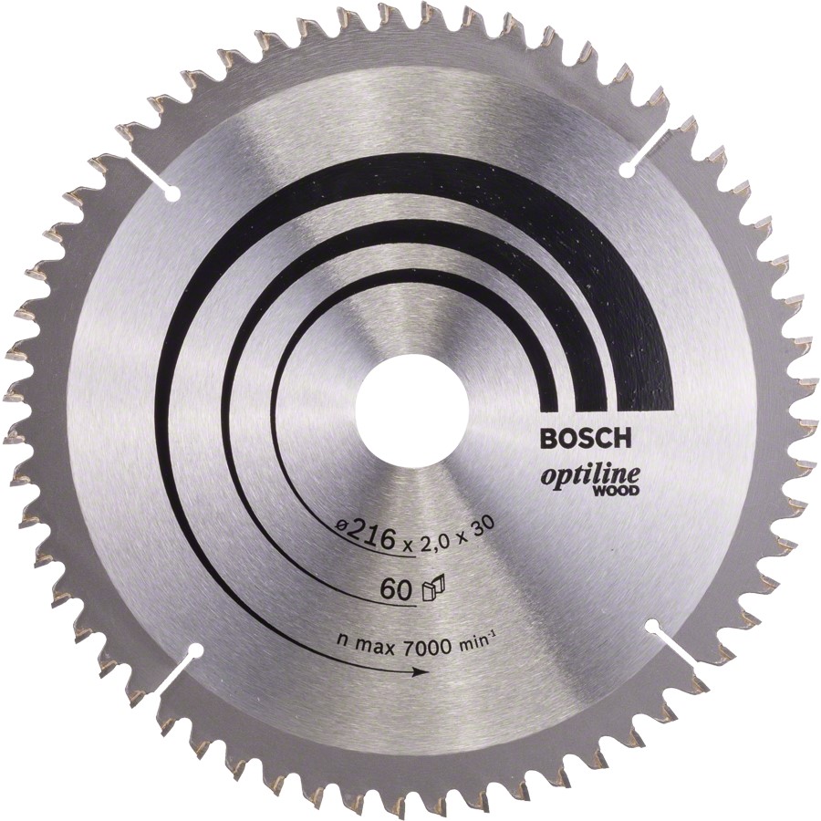 

Пильный диск по дереву Bosch STD WO 216x30-60T 2608640433, standard Optiline Wood 216x30-60T (2608640433)
