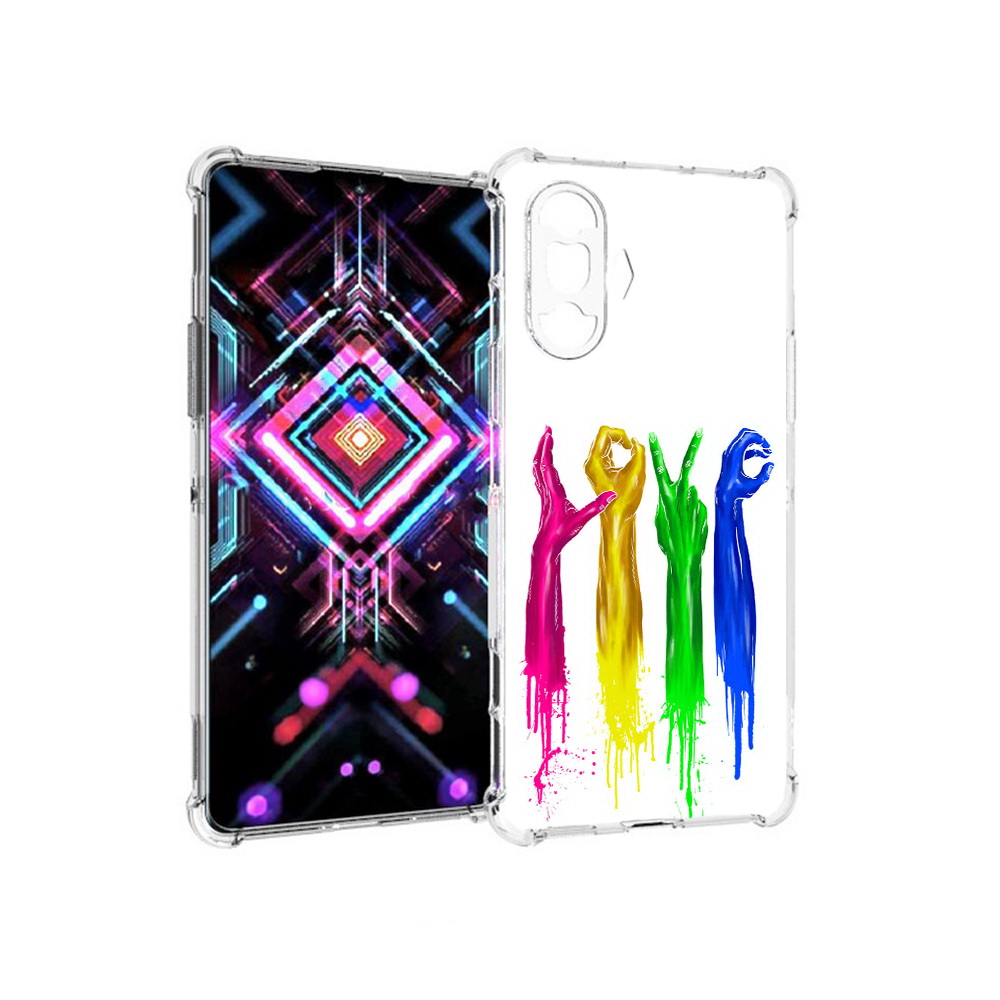

Чехол MyPads Tocco для Xiaomi Poco F3 GT яркие руки love (PT172450.277.707), Прозрачный, Tocco