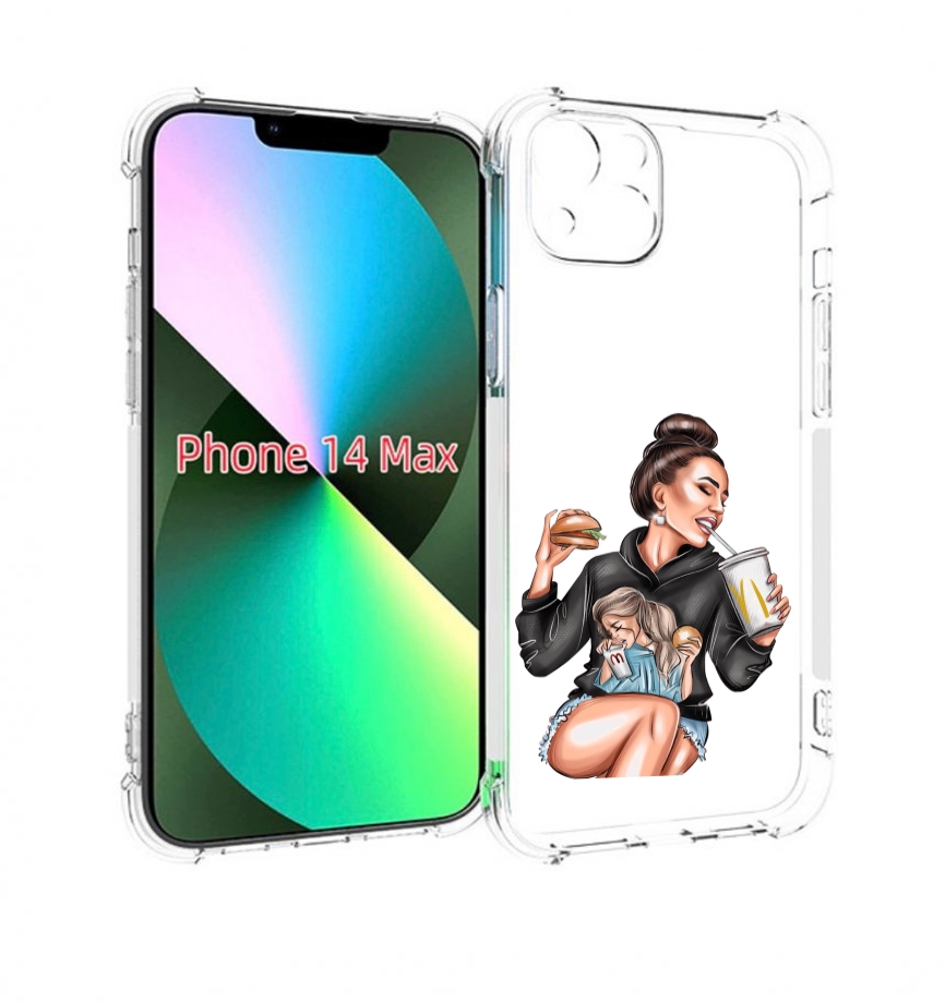 

Чехол MyPads любительница-макдональдс женский для iPhone 14 Plus (6.7), Прозрачный, Tocco