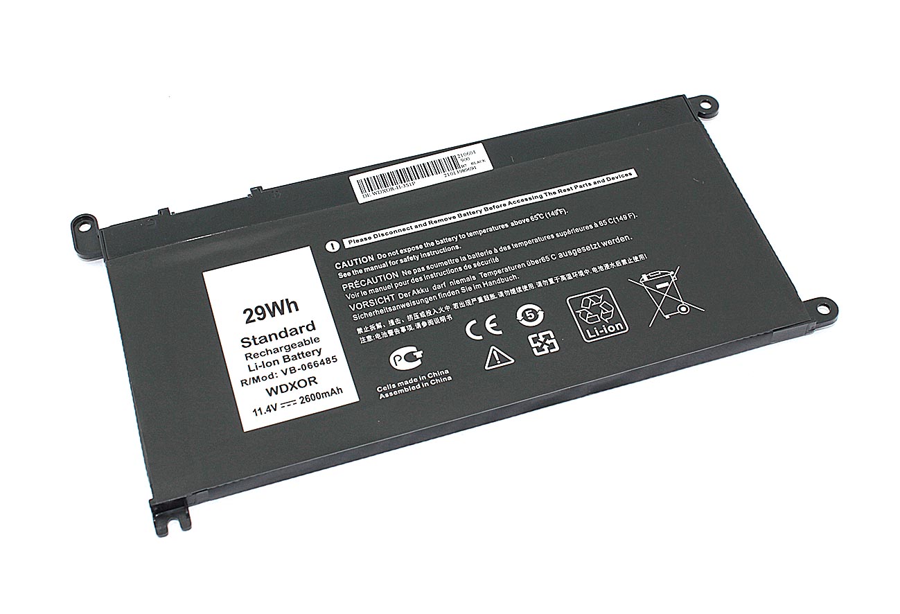 фото Аккумуляторная батарея для ноутбука dell 15-5538 (wdx0r) 11.4v 29wh oem