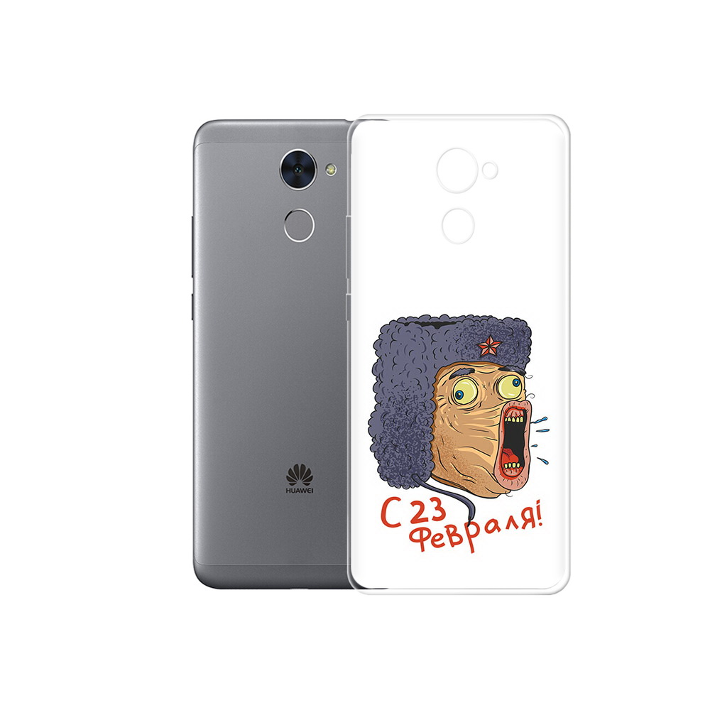 

Чехол MyPads Tocco для Huawei Enjoy 7 Plus 23 февраля смешная эмоция (PT74186.70.15), Прозрачный, Tocco