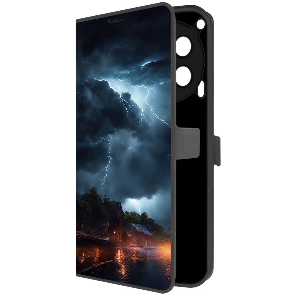 

Чехол Krutoff для Tecno Camon 30 Ночная гроза, Черный