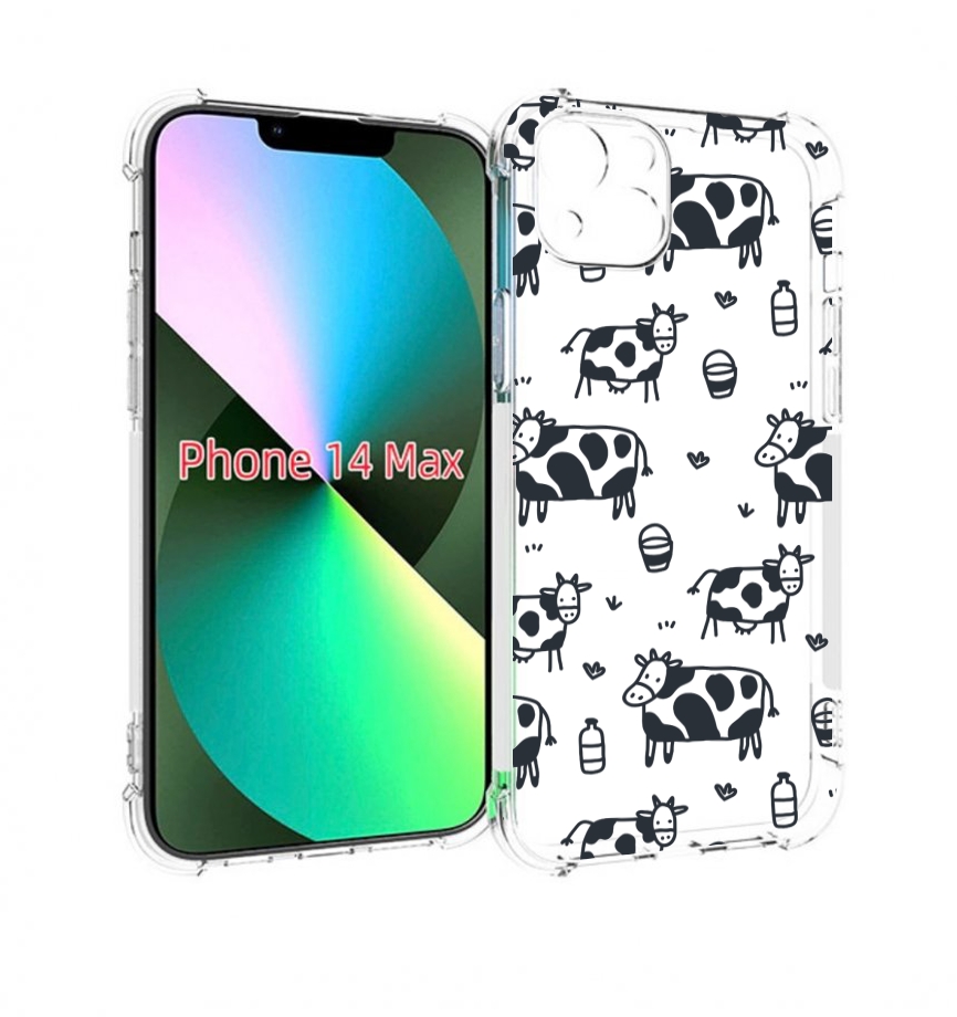 

Чехол MyPads маленькие-коровки для iPhone 14 Plus (6.7), Прозрачный, Tocco