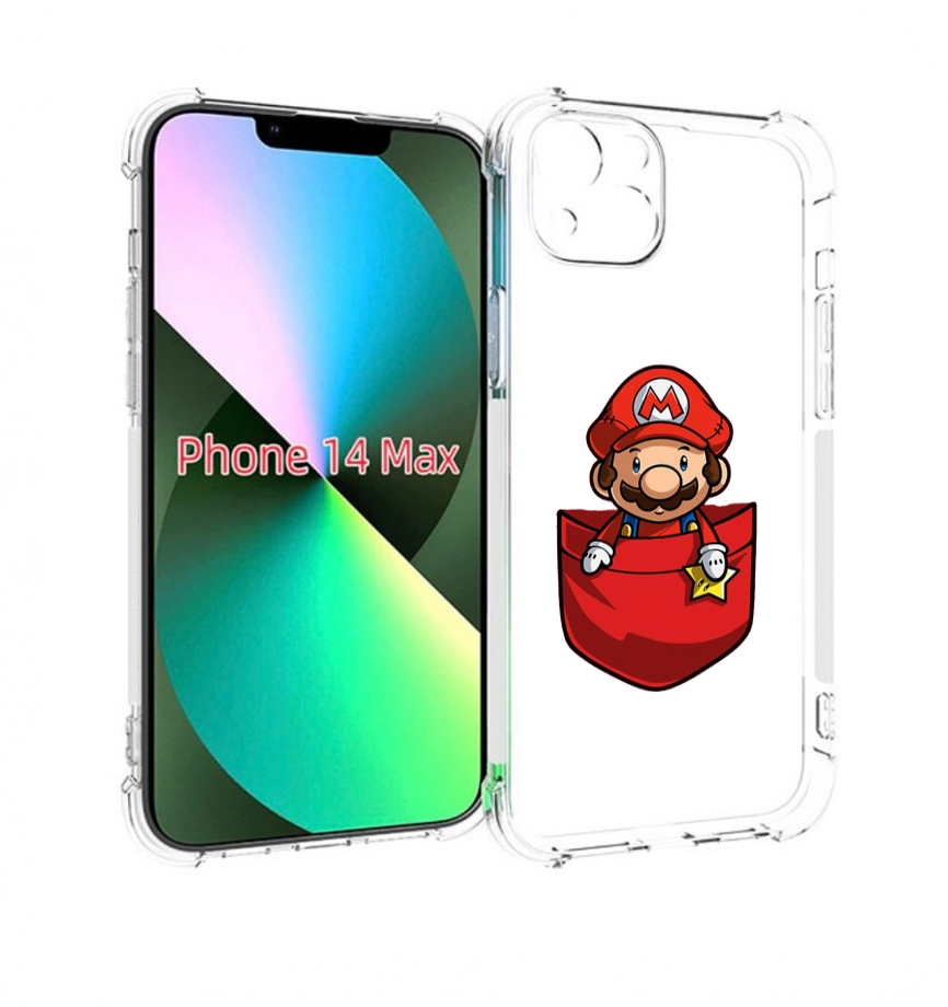 

Чехол MyPads марио в кармашке детский для iPhone 14 Plus (6.7), Прозрачный, Tocco